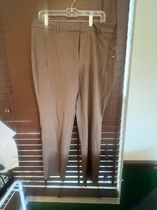 Rafaella Pants - Rafaella  Brown Dress Pants - Straight Leg